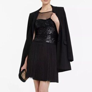 NEW BCBGMAXAZRIA BLACK HAZELLE COCKTAIL DRESS
